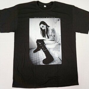 Marilyn Manson T-Shirt Titan Of The Toilet Poster Meme Graphic Retro 86